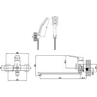 Смеситель для ванны ESKO Singapore Black SB 31 универсальный Черный матовый — фото 4, Смеситель для ванны