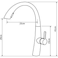 Смеситель для кухни Melodia della vita Perfetto MDV30207bk Черный — фото 2, Смесители для кухни