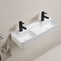 Раковина CeramaLux 80 78694 Белая глянцевая — фото 3, Раковины подвесные