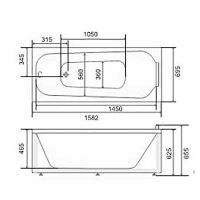 Акриловая ванна BellSan Лайма 160x70 4627171530318 без гидромассажа — фото 2, Акриловые ванны