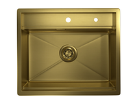 Granula-KS-6051, ЗОЛОТО САТИН, стальная кухонная мойка KITCHEN SPACE — фото 3, Кухонные мойки