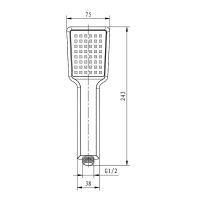 Ручной душ Caprigo Diamante 50-160-oro Золото — фото 2, Лейки для душа