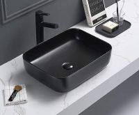 Товар: Раковина-чаша CeramaLux 50 2105-1МВ Черная матовая - фото 2 Раковина-чаша CeramaLux 50 2105-1МВ Черная матовая — фото 2, Раковины