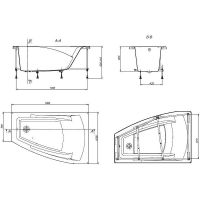 Акриловая ванна Roca Hall Angular 150х100 ZRU9302865 R без гидромассажа — фото 4, Акриловые ванны