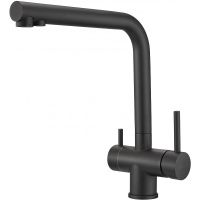 Смеситель для кухни Milacio Ultra MCU.558.TB / черный матовый / поворотный излив / нержавеющая сталь — фото 7, Смесители для кухни