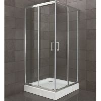 Душевой уголок BelBagno Uno 100х100 UNO-195-A-2-100-C-Cr профиль Хром стекло прозрачное — фото 1, Душевые уголки
