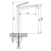Смеситель для раковины Rose R39 R3911 Хром — фото 2, Смесители для раковины