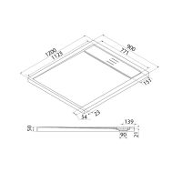 Акриловый поддон для душа Iddis Bild 90х120 BIL5WS0i22 Белый матовый — фото 4, Акриловые душевые поддоны