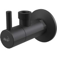 Запорный вентиль Alcaplast ARV003-BLACK угловой Черный матовый — фото 1, Комплектующие для туалета