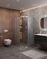 Товар: Душевой уголок CEZARES MOLVENO-RH-2-100/80-P-Cr - фото 2 Душевой уголок CEZARES MOLVENO-RH-2-100/80-P-Cr — фото 2, Асимметричные душевые уголки