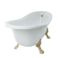 Ванна из искусственного камня Veragio Gialetta 170x80 26932 ножки Золото — фото 5, Ванны из искусственного камня