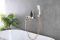 Смеситель для ванны Lemark Mista LM6414WG Золото Белый — фото 9, Для душа и ванны