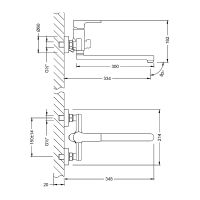 Товар: Смеситель для ванны Lemark Aura LM0651CH универсальный Хром - фото 2 Смеситель для ванны Lemark Aura LM0651CH универсальный Хром — фото 2, Для душа и ванны
