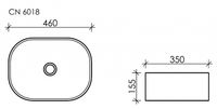 Раковина-чаша Ceramicanova Element 46 CN6018 Белая — фото 19, Раковины накладные