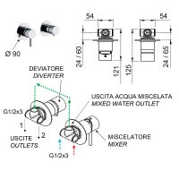 Товар: Смеситель для душа Remer X-Style X96DO Золото - фото 2 Смеситель для душа Remer X-Style X96DO Золото — фото 2, Смеситель для душа