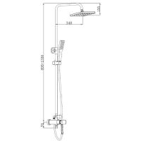 Душевая система Boch Mann Chika B BM9968 Черная матовая — фото 2, Душевые стойки