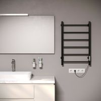 Электрический полотенцесушитель Aringa Честер 80x50 AR03015BL Черный — фото 3, Электрические полотенцесушители