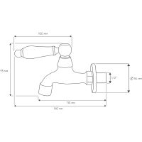 Кран для одного типа воды Bronze de Luxe 21988/1 Черный матовый — фото 2, Краны