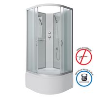 Товар: Душевая кабина Niagara Classic NG-2308-14BK (90х90х200) высокий поддон(40см),стекло матовое,4 места - фото 2 Душевая кабина Niagara Classic NG-2308-14BK (90х90х200) высокий поддон(40см),стекло матовое,4 места — фото 2, Душевые кабины