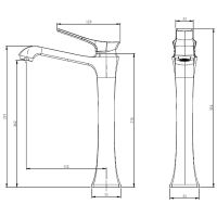 Смеситель для раковины Comforty FC066B-CCT 00-00004521 Хром — фото 4, Смесители для раковины