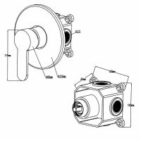Гигиенический душ со смесителем Swedbe Platta 5524 Хром — фото 3, Гигиенические души