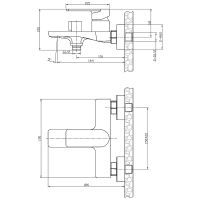 Товар: Смеситель для ванны Rossinka RS50-30 Хром - фото 2 Смеситель для ванны Rossinka RS50-30 Хром — фото 2, Для душа и ванны