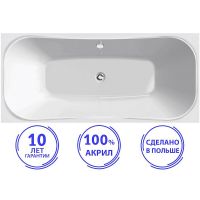 Акриловая ванна C-Bath Kronos 180x80 CBQ013001 без гидромассажа — фото 1, Акриловые ванны