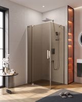 Душевой уголок CEZARES SLIDER-AH-1-80-100/110-BR-Cr — фото 1, Прямоугольные душевые уголки