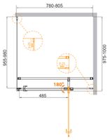 Товар: Душевой уголок CEZARES VALVOLA-AH-1-80/100-C-Cr - фото 2 Душевой уголок CEZARES VALVOLA-AH-1-80/100-C-Cr — фото 2, Прямоугольные душевые уголки