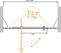 Товар: Душевая дверь CEZARES MOLVENO-BA-12-80+60-C-Cr-IV - фото 2 Душевая дверь CEZARES MOLVENO-BA-12-80+60-C-Cr-IV — фото 2, Душевые двери в нишу