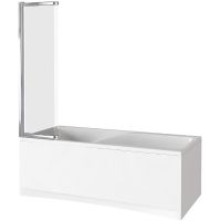 Шторка на ванну Good Door Screen 80 SLR-80-C-CH профиль Хром стекло прозрачное — фото 2, Шторки для ванной раздвижные