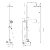 Душевая система Lemark Bellario Хром арт-LM6862C — фото 2, Душевые стойки