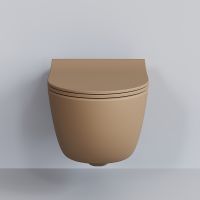 Товар: Унитаз Ambassador Abner 103T20501R подвесной Темно-бежевый матовый без сиденья - фото 3 Унитаз Ambassador Abner 103T20501R подвесной Темно-бежевый матовый без сиденья — фото 3, Подвесные унитазы