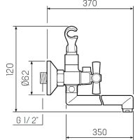 Смеситель для ванны Ростовская Мануфактура Сантехники SL138-140P универсальный Хром — фото 4, Для душа и ванны