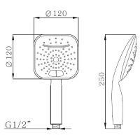 Ручной душ Melodia della vita Standard MKP20414 Хром — фото 3, Лейки для душа