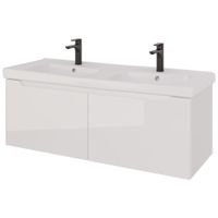 Тумба W, 125 см, подвесная, для умывальника "Гармония" 125 см или стеклянной столешницы W, 2 ящика,  — фото 1, Тумбы под раковину