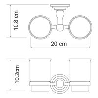 Ammer K- Подстаканник двойной арт-7028D — фото 4, Стаканы для зубных щеток