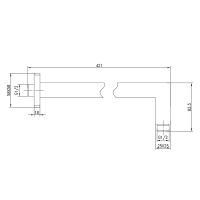 Кронштейн для верхнего душа Lemark LM5887C Хром — фото 2, Комплектующие для душевого оборудования