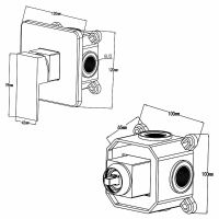 Смеситель для душа Swedbe Platta 5550B Черный матовый — фото 2, Смеситель для душа
