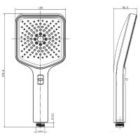 Ручной душ AQUAme AQM8502CR Хром — фото 2, Лейки для душа