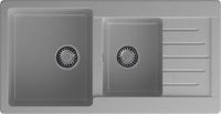 GRANFEST Мойка PRACTIK 980KL 2 чаши+крыло 980*510мм серый арт.GF- — фото 2, Кухонные мойки