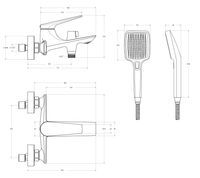 Товар: Смеситель для ванны и душа в комплекте с ручным душем, шлангом и держателем CEZARES LINER-VD-01 - фото 7 Смеситель для ванны и душа в комплекте с ручным душем, шлангом и держателем CEZARES LINER-VD-01 — фото 7, Смеситель для ванны