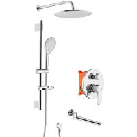 Душевая система Swedbe Platta 5542 Хром — фото 1, Встраиваемые душевые комплекты