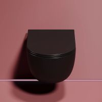 Унитаз Ceramicanova Modena Rimless CN6063MB подвесной Черный матовый с сиденьем Микролифт — фото 23, Подвесные унитазы
