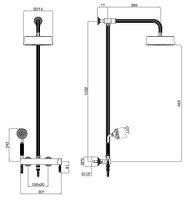 Товар: Душевая стойка со смесителем для верхнего и ручного душа CEZARES OLIMP-CD-01-L - фото 11 Душевая стойка со смесителем для верхнего и ручного душа CEZARES OLIMP-CD-01-L — фото 11, Душевые стойки
