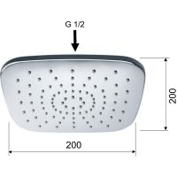 Верхний душ Remer 356AD20X Хром — фото 2, Верхние души