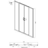 Товар: Душевой уголок Ambassador Forsa 160х120 17021111AX-120AX профиль Хром стекло прозрачное - фото 4 Душевой уголок Ambassador Forsa 160х120 17021111AX-120AX профиль Хром стекло прозрачное — фото 4, Прямоугольные душевые уголки