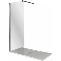 Душевая перегородка Good Door Walk In SP-120-C-В 120 профиль Черный стекло прозрачное — фото 1, Душевые перегородки