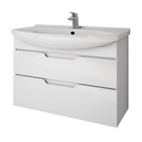 Товар: Тумба LAGUNA PLUS, 105 см, подвесная/напольная, 2 ящика, с опорами, белый глянец - фото 6 Тумба LAGUNA PLUS, 105 см, подвесная/напольная, 2 ящика, с опорами, белый глянец — фото 6, Тумбы под раковину