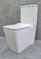 Унитаз компакт CeramaLux 2170AXMW Белый матовый с бачком и сиденьем Микролифт — фото 3, Напольные унитазы